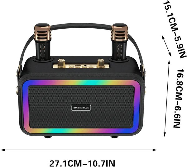 BOOMS BASS M3201+ TWS Wireless Bluetooth Dual Microphone Karaoke Family KTV Portable 3D Stereo Speaker - Saif Al Najmi KwWireless SpeakersBOOMSSaif Al Najmi KwM3201+132061BOOMS BASS M3201+ TWS Wireless Bluetooth Dual Microphone Karaoke Family KTV Portable 3D Stereo Speaker - Saif Al Najmi Kw