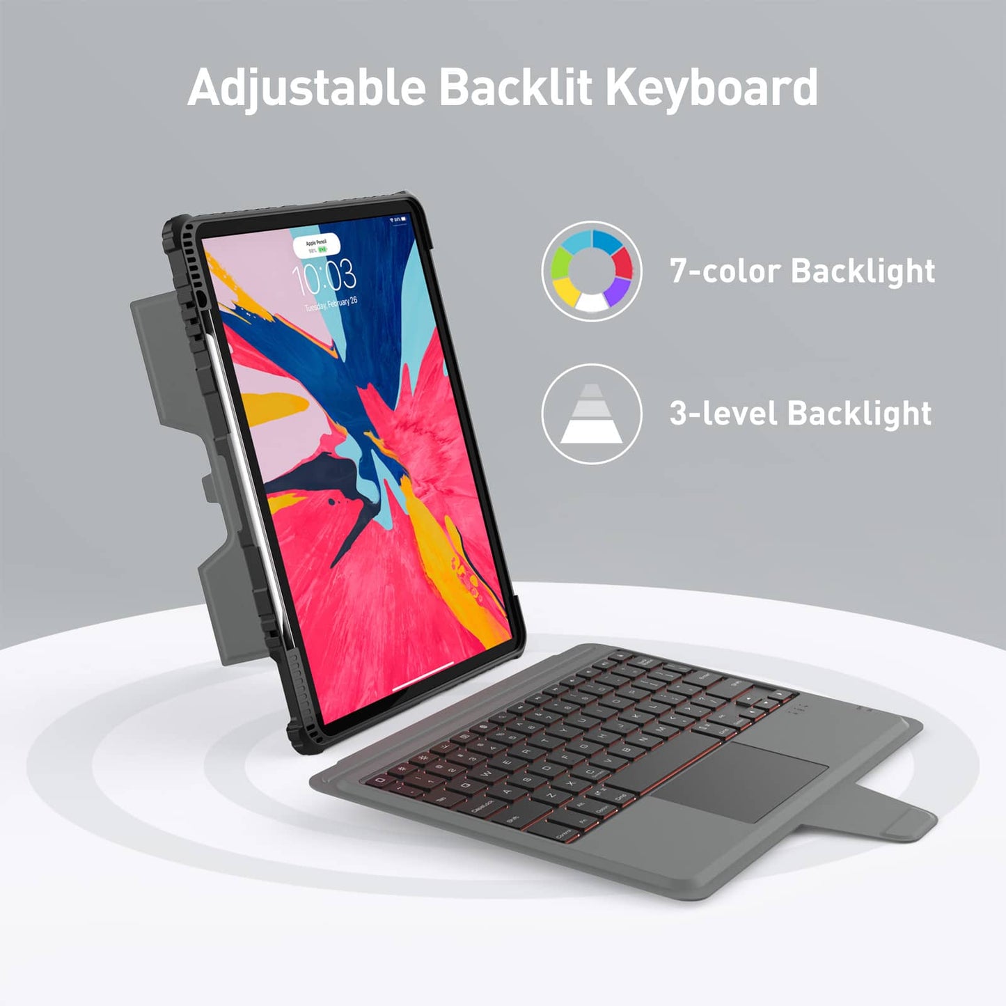 Bumper Combo Backlit Keyboard Case with Trackpad for iPad 10.2 - Saif Al Najmi KwIPAD COVERSSaif Al Najmi KwSaif Al Najmi KwBumper Combo Backlit Keyboard Case with Trackpad for iPad 10.2