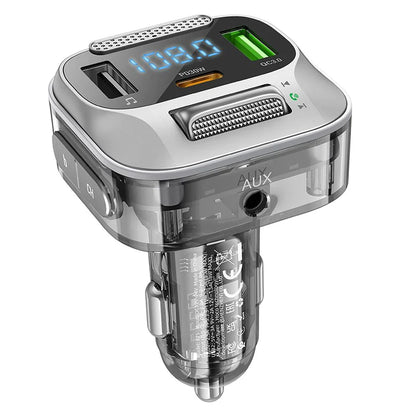 Hoco E75 30W PD USB QC3.0 Car Bluetooth MP3 FM Transmitter Charger - Saif Al Najmi Kw
