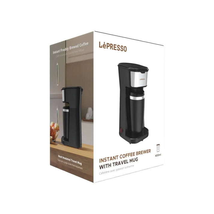 LePresso Coffee Maker with Travelling Mug 450W – Black