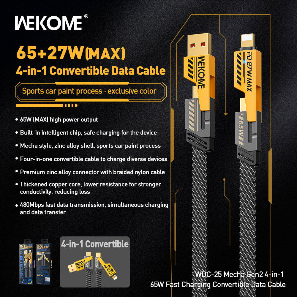 WEKOME WDC-25 Charging Cable - Fast Charging, Durable and High-Quality Cable - Saif Al Najmi Kw