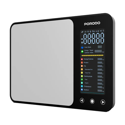 Porodo Kalio Smart Food Kitchen Scale – Nutritional Calculator & Measuring Tape