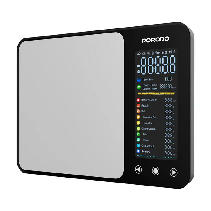 Porodo Kalio Smart Food Kitchen Scale – Nutritional Calculator & Measuring Tape