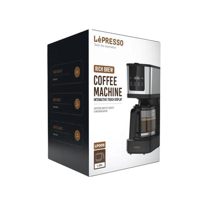 LePresso Rich Brew Coffee Machine Interactive Touch Display – Black
