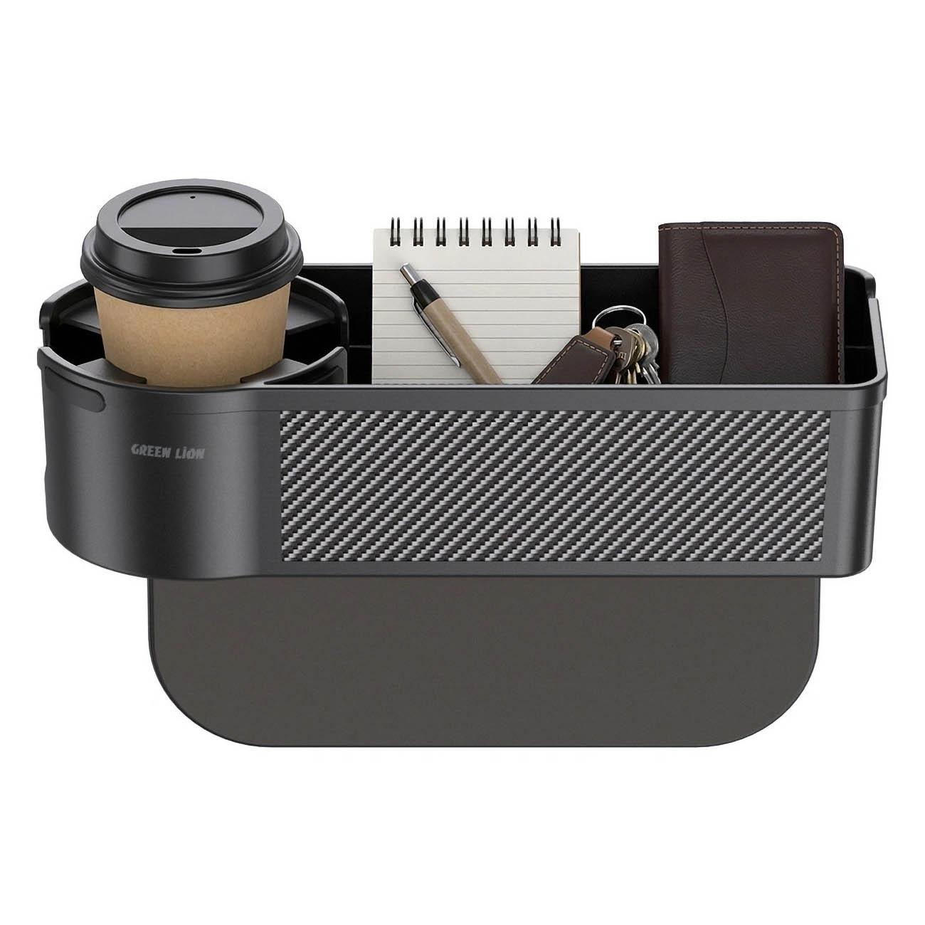 Green Lion Car Seat Organizer / Built-in Cup Holder / Extra Storage