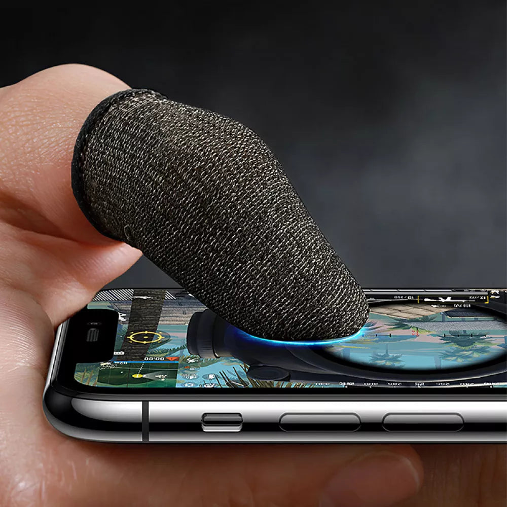 Hoco GM4 Phantom Superconducting Fiber Mobile Game Finger Cots (Silver Fiber) - Saif Al Najmi Kw