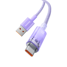Cable Quick Charge USB - C Baseus Flash, 6A,1m - Purple - Saif Al Najmi KwData CablesBaseusSaif Al Najmi KwCATS010403 PURPLE131904Cable Quick Charge USB - C Baseus Flash, 6A,1m - Purple - Saif Al Najmi Kw