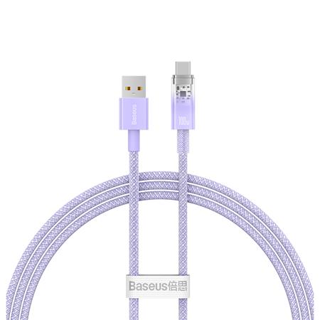 Cable Quick Charge USB - C Baseus Flash, 6A,1m - Purple - Saif Al Najmi KwData CablesBaseusSaif Al Najmi KwCATS010403 PURPLE131904Cable Quick Charge USB - C Baseus Flash, 6A,1m - Purple - Saif Al Najmi Kw