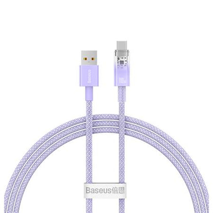 Cable Quick Charge USB - C Baseus Flash, 6A,1m - Purple - Saif Al Najmi KwData CablesBaseusSaif Al Najmi KwCATS010403 PURPLE131904Cable Quick Charge USB - C Baseus Flash, 6A,1m - Purple - Saif Al Najmi Kw