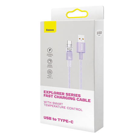 Cable Quick Charge USB - C Baseus Flash, 6A,1m - Purple - Saif Al Najmi KwData CablesBaseusSaif Al Najmi KwCATS010403 PURPLE131904Cable Quick Charge USB - C Baseus Flash, 6A,1m - Purple - Saif Al Najmi Kw