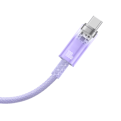 Cable Quick Charge USB - C Baseus Flash, 6A,1m - Purple - Saif Al Najmi KwData CablesBaseusSaif Al Najmi KwCATS010403 PURPLE131904Cable Quick Charge USB - C Baseus Flash, 6A,1m - Purple - Saif Al Najmi Kw
