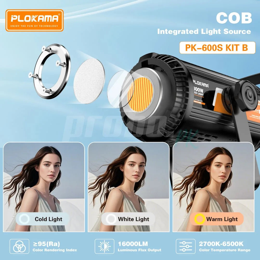 Plokama PK-600S-B Professional Softbox Lighting Kit 300W
