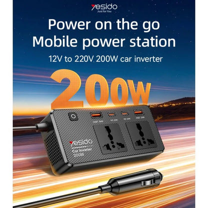 Car Inverter VC07 12V to 200V - USB QC3.0 & TC PD Fast Charging with Multiple Protections - Saif Al Najmi KwCar AccessoriesyesidoSaif Al Najmi KwWEKOME WDC - 20 Fast Charging Cable with Four Connecting Options for Smartphones and Tablets