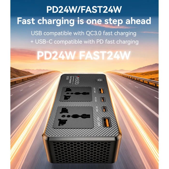 Car Inverter VC07 12V to 200V - USB QC3.0 & TC PD Fast Charging with Multiple Protections - Saif Al Najmi KwCar AccessoriesyesidoSaif Al Najmi KwDurable WEKOME WDC - 20 Charging Cable for USB - C, USB - A, Lightning, and Micro - USB Devices
