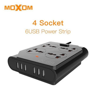 Moxom KH-63 Power Strip 4 Socket 6 USB 3.4A Kuwait