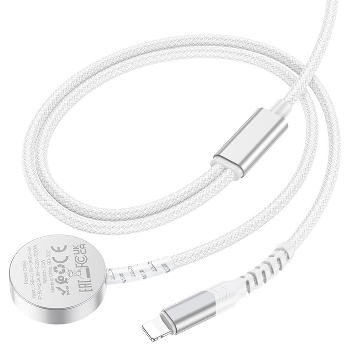 CW54 2 - in - 1 charging cable iP+iWatch - White - Saif Al Najmi KwWatch CableHocoSaif Al Najmi KwCW54 WHITE132492CW54 2 - in - 1 charging cable iP+iWatch - White - Saif Al Najmi Kw