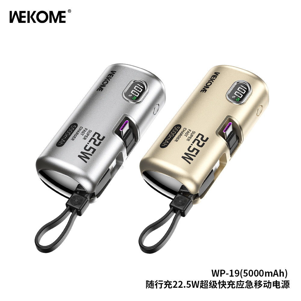 WEKOME WP-19 5000mAh Emergency Power Bank – Ultra Compact & Fast