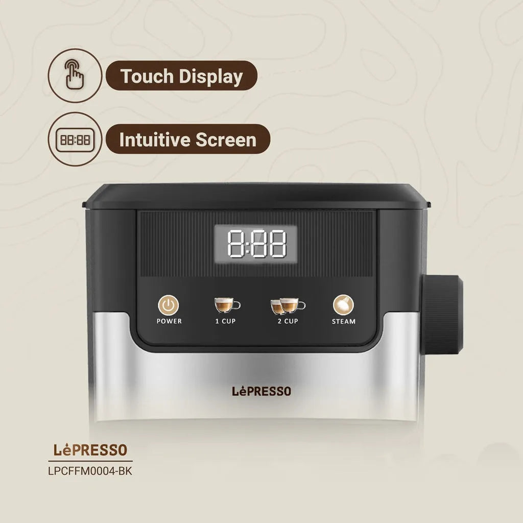 Lepresso Suprema Espresso Machine LPCFFM0004-BK – Black