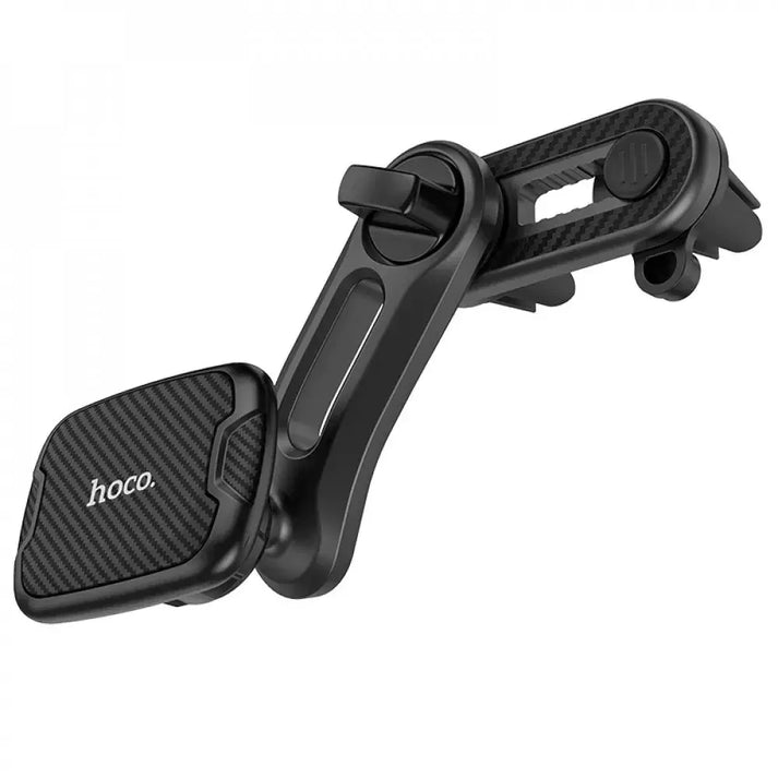 Hoco CA68 Sagittarius Series Magnetic Car Mount on a vehicle air outlet, demonstrating its adjustable and stable design.