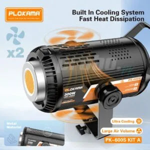 Plokama PK-600S-B Professional Softbox Lighting Kit 300W