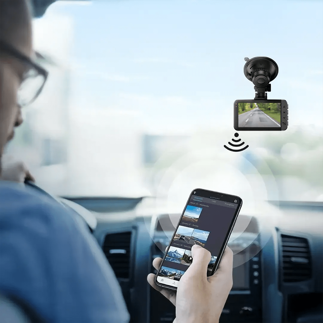 Dash Cam Pro Front & Rear Dual Camera Full HD Green Lion - Black - Saif Al Najmi KwCar Dash CameraGreen LionSaif Al Najmi KwDash Cam Pro Front & Rear Dual Camera Full HD Green Lion - Black