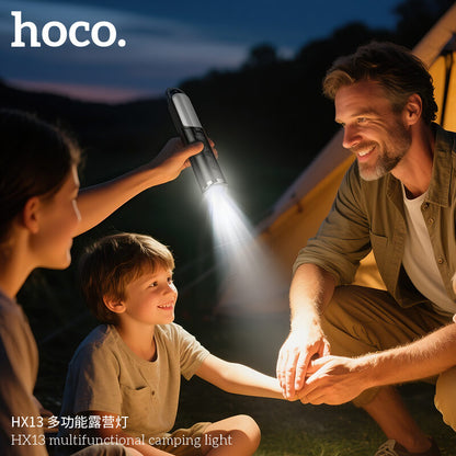 Hoco HX13 Multi-Function Camping Light – Portable Rechargeable Lantern with Power Bank & SOS Mode