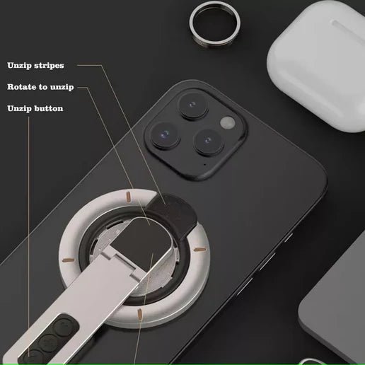 Double - Sided Magnetic Phone Holder – 360° Rotatable & Multi - Purpose - Saif Al Najmi KwPhone HolderSaif Al NajmiSaif Al Najmi KwDesert whiteDouble - Sided Magnetic Phone Holder – 360° Rotatable & Multi - Purpose
