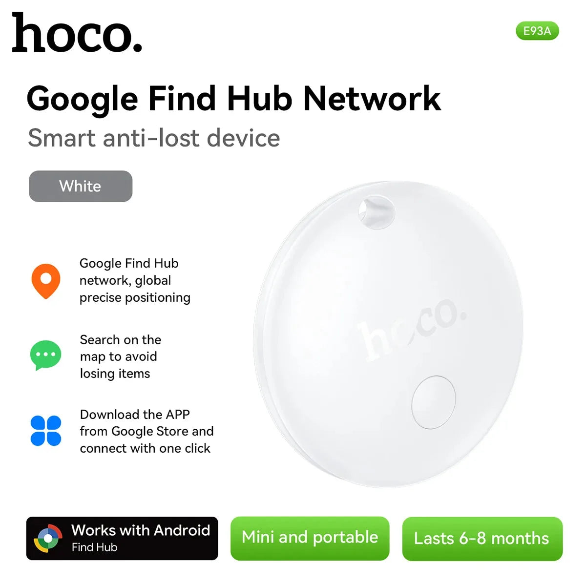 HOCO E93A Smart Tracker for Android — Google Find My Device