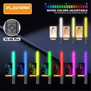 Plokama VL-06 Pro RGB Light Stick — Rechargeable 7W