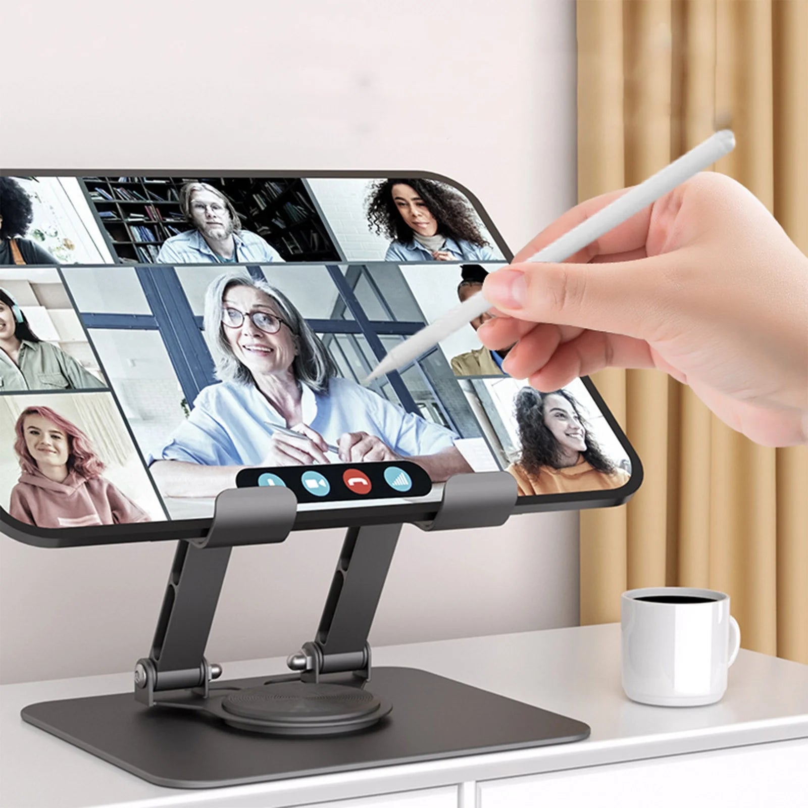 L3T L-363 Desktop Tablet Holder with 360° Rotating Base for iPad Pro and Tablets - Saif Al Najmi Kw