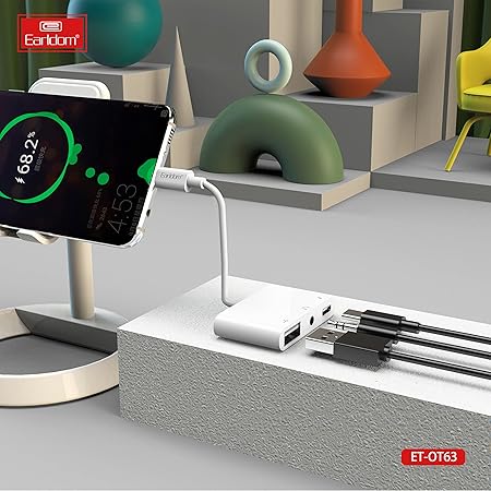 Earldom 3 - in - 1 Audio Adapter TYPE C - Saif Al Najmi KwOTG/ConnectorsEarldomSaif Al Najmi KwOT63Earldom 3 - in - 1 Audio Adapter TYPE C - Saif Al Najmi Kw