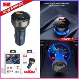 Earldom® CC10 Digital Display Car Charger 63W - Saif Al Najmi KwCar ChargersEarldomSaif Al Najmi KwES-CC10Earldom® CC10 Digital Display Car Charger 63W - Saif Al Najmi Kw