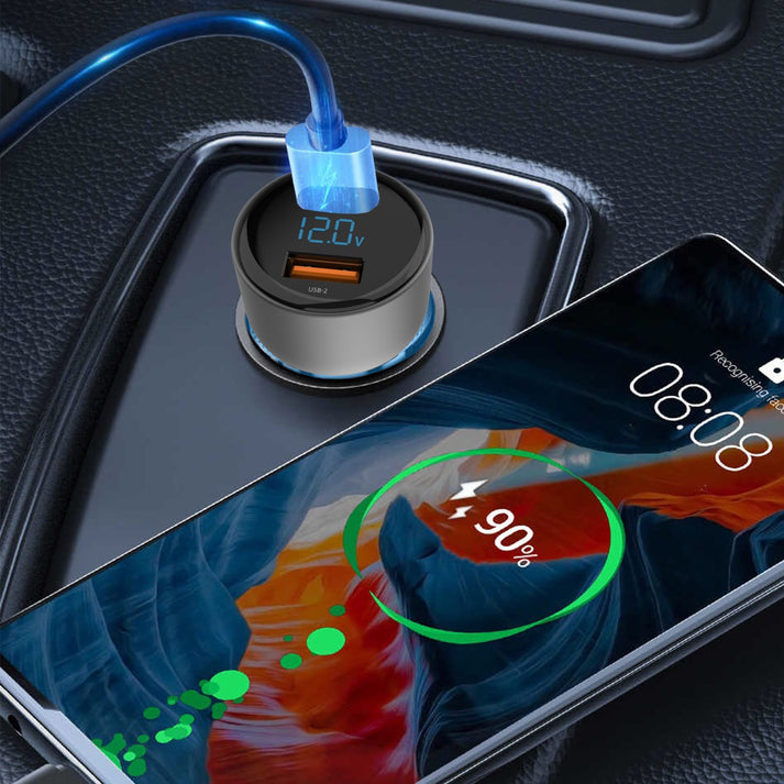 Earldom CC9 Digital Display Car Charger 45W - Saif Al Najmi KwCar ChargersEarldomSaif Al Najmi KwES-CC9Earldom CC9 Digital Display Car Charger 45W - Saif Al Najmi Kw