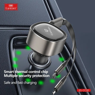 Earldom ES - CC30 30W Retractable USB C Car Charger - Saif Al Najmi KwCar ChargersEarldomSaif Al Najmi KwES-CC30Earldom ES - CC30 30W Retractable USB C Car Charger - Saif Al Najmi Kw