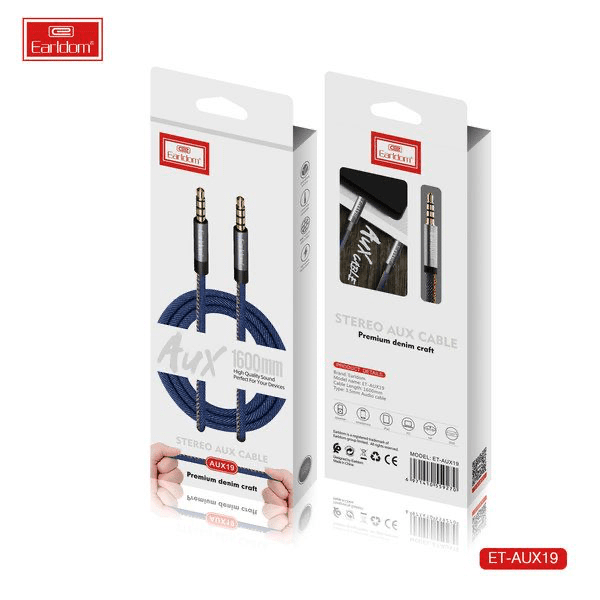 Earldom ET - AUX19 Stereo AUX Cable – 1.6M Premium Denim Craft - Saif Al Najmi KwAUX CablesEarldomSaif Al Najmi KwEarldom ET - AUX19 Stereo AUX Cable – 1.6M Premium Denim Craft