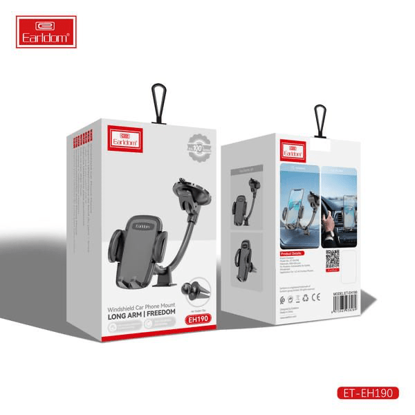 Earldom ET - EH190 Windshield Car Phone Mount – Long Arm Freedom Holder - Saif Al Najmi KwPhone HolderEarldomSaif Al Najmi KwEarldom ET - EH190 Windshield Car Phone Mount – Long Arm Freedom Holder