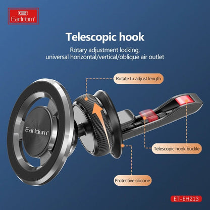 Earldom ET - EH213 Air Vent Clip Magnetic Phone Holder - Saif Al Najmi KwPhone HolderEarldomSaif Al Najmi KwEarldom ET - EH213 Air Vent Clip Magnetic Phone Holder