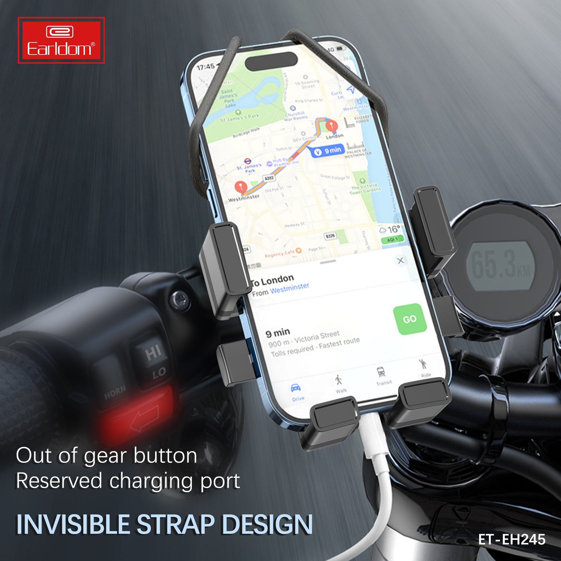 Earldom ET - EH245 Motorcycle & Bicycle Phone Holder – Handlebar Mount - Saif Al Najmi KwPhone HolderEarldomSaif Al Najmi KwEarldom ET - EH245 Motorcycle & Bicycle Phone Holder – Handlebar Mount
