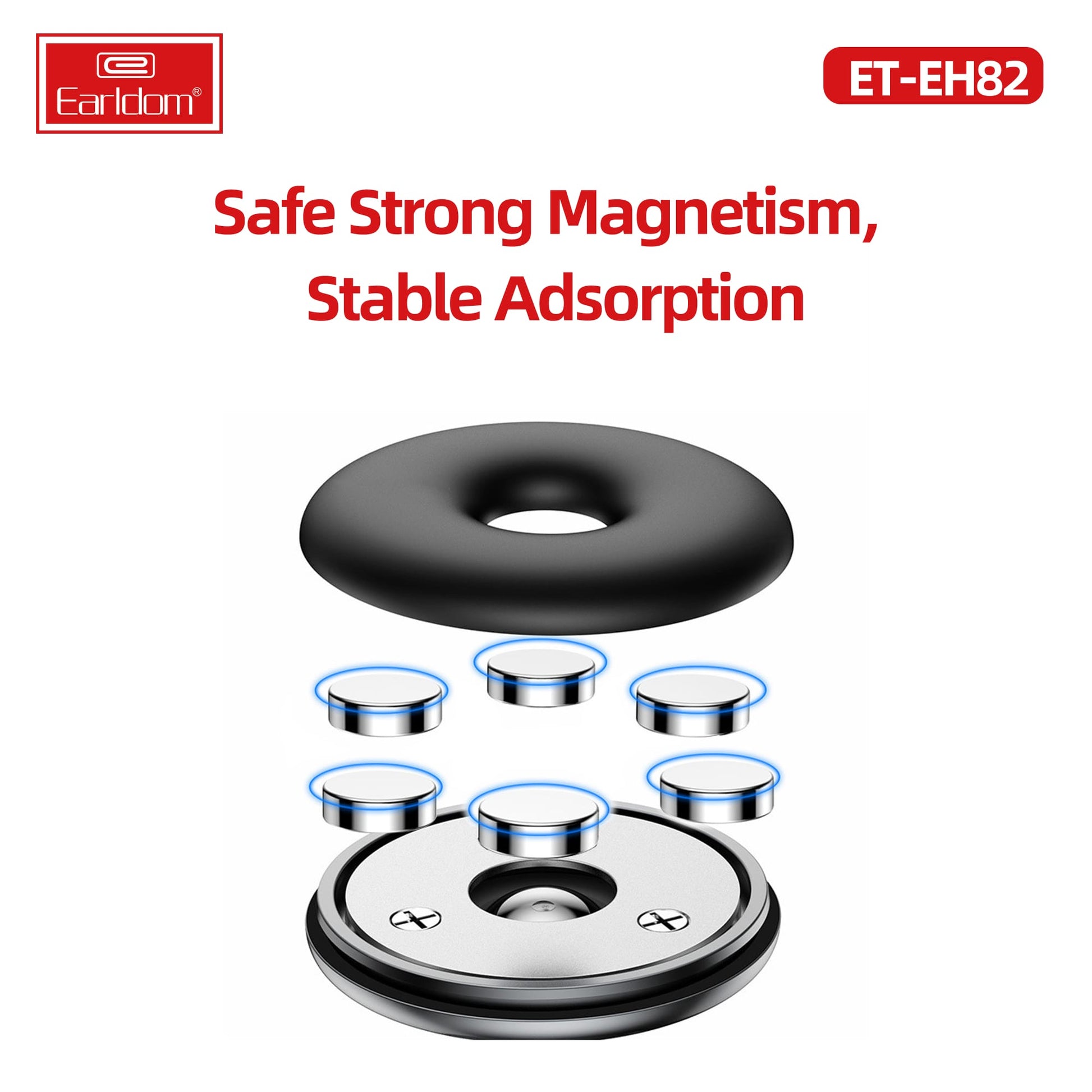 Earldom ET - EH82 Magnetic Car & Desktop Phone Holder – 360° Rotation - Saif Al Najmi KwDesktop HoldersEarldomSaif Al Najmi KwEarldom ET - EH82 Magnetic Car & Desktop Phone Holder – 360° Rotation