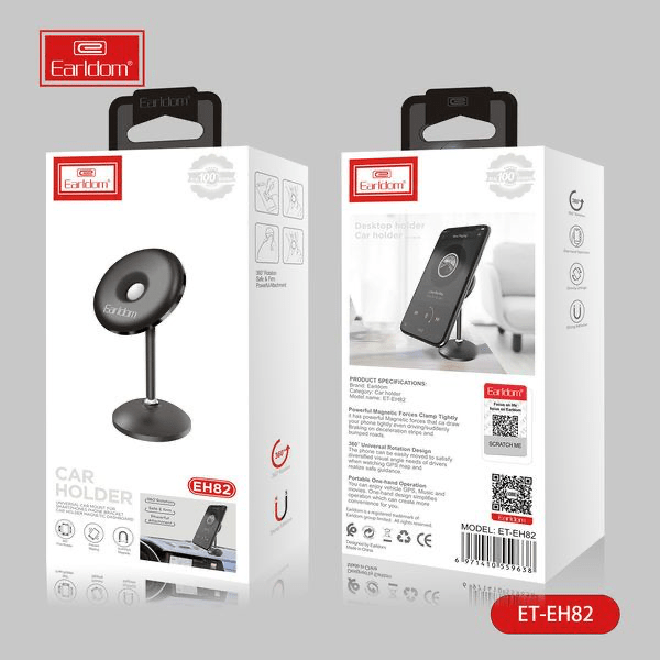 Earldom ET - EH82 Magnetic Car & Desktop Phone Holder – 360° Rotation - Saif Al Najmi KwDesktop HoldersEarldomSaif Al Najmi KwEarldom ET - EH82 Magnetic Car & Desktop Phone Holder – 360° Rotation