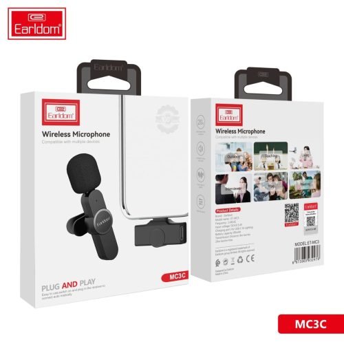 Earldom® MC3c Wireless Microphone Type - C MC8C - Saif Al Najmi KwMicrophonesEarldomSaif Al Najmi KwMC3CEarldom® MC3c Wireless Microphone Type - C MC8C - Saif Al Najmi Kw