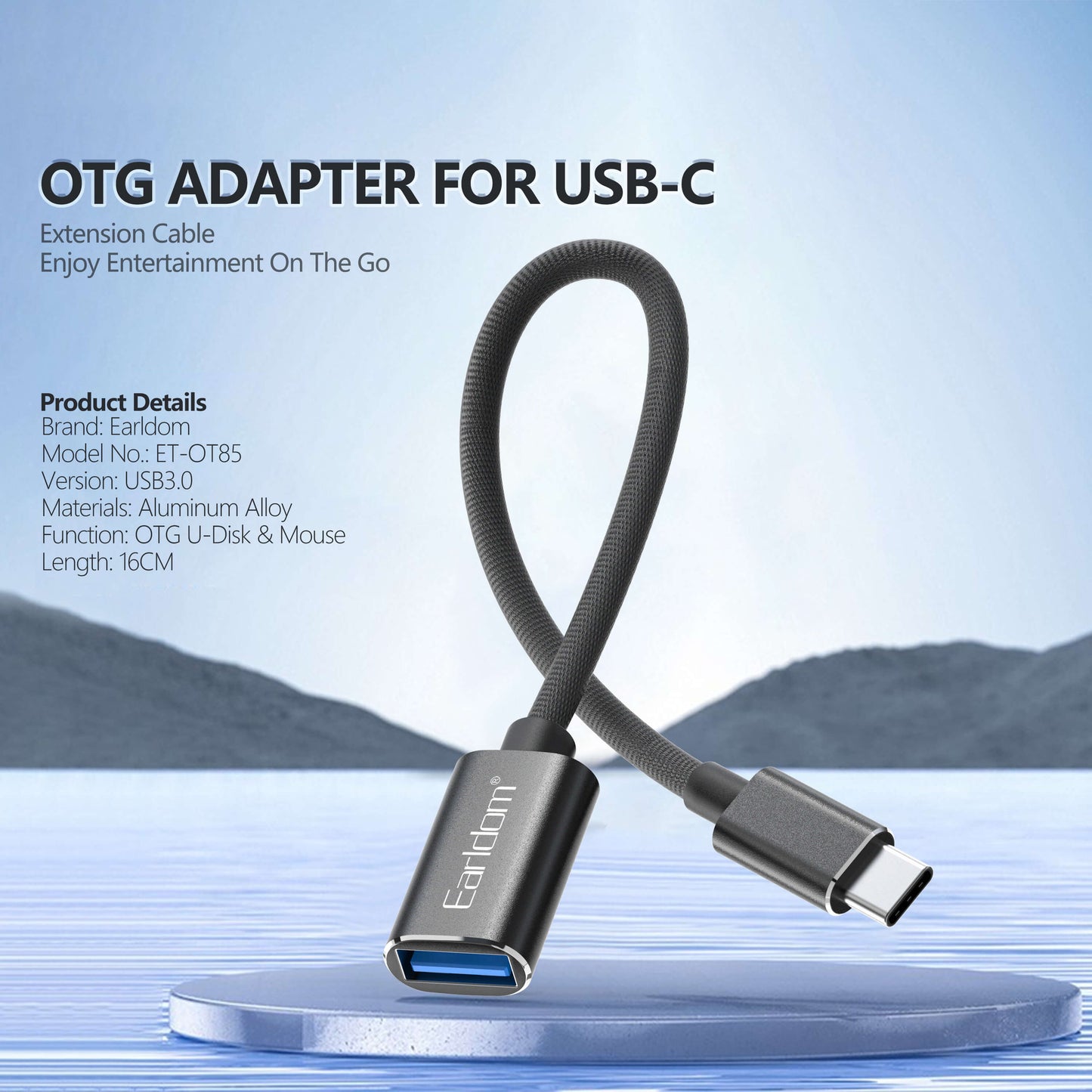 Earldom USB-C OTG Adapter with Cable, ET-OT85