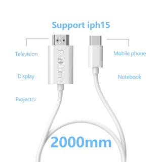Earldom USB-C to HDMI Cable – 4K@60Hz, 2M, ET-W32