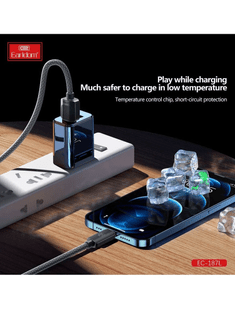 Earldom USB Data Cable EC - 187L - 2.4A Fast Charging & Sync (USB to Lightning) - Saif Al Najmi KwData CablesEarldomSaif Al Najmi KwEarldom USB Data Cable EC - 187L - 2.4A Fast Charging & Sync (USB to Lightning) - Saif Al Najmi Kw