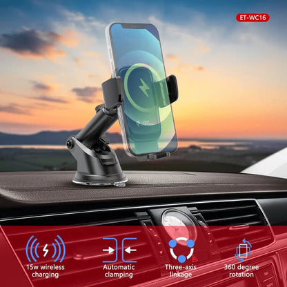 Earldom WC16 15W Wireless Car Charger / Holder with Suction Cup - Saif Al Najmi KwCar ChargersEarldomSaif Al Najmi KwEarldom WC16 15W Wireless Car Charger / Holder with Suction Cup - Saif Al Najmi Kw