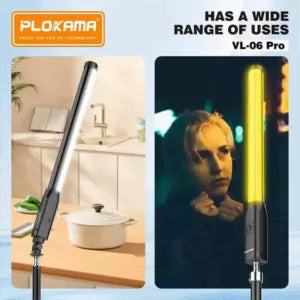 Plokama VL-06 Pro RGB Light Stick — Rechargeable 7W