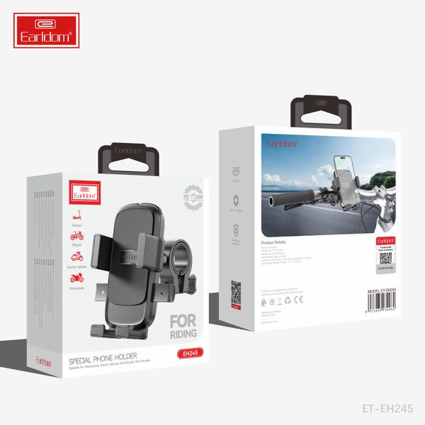 Earldom ET-EH245 Motorcycle & Bicycle Phone Holder – Handlebar Mount