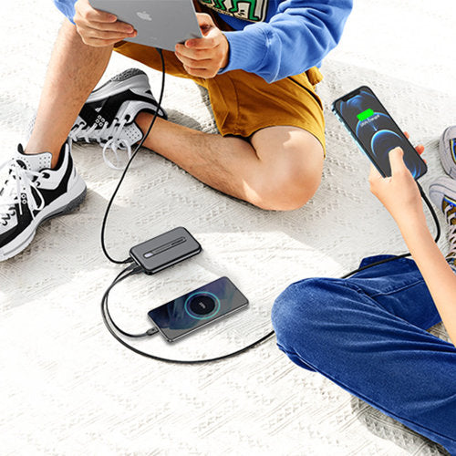 Joyroom power bank with built-in Lightning cable 20W 10000mAh PD QC3.0 black JR-L001 - Saif Al Najmi Kw