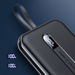 Joyroom power bank with built-in Lightning cable 20W 10000mAh PD QC3.0 black JR-L001 - Saif Al Najmi Kw