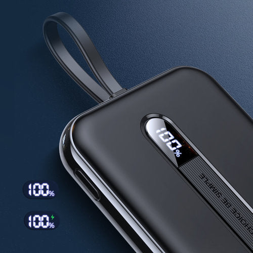 Joyroom power bank with built-in Lightning cable 20W 10000mAh PD QC3.0 black JR-L001 - Saif Al Najmi Kw